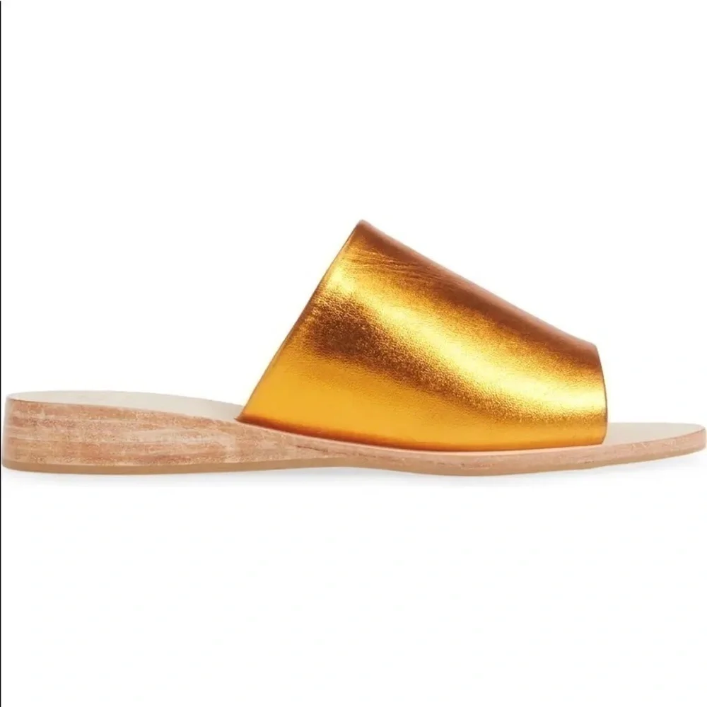 𝅺seychelles Stanza Metallic Orange Slide NWT Size 7